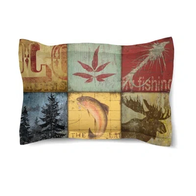 Laural Home Letterpress Love Pillow Sham In Brown;red;beige