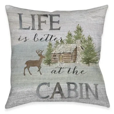 Laural Home Life At The Cabin Indoor Decorative Pillow In Multi