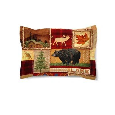 Laural Home Lodge Collage Pillow Sham In Brown;red;beige