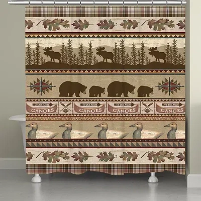 Laural Home Lodge Look Shower Curtain In Brown