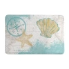 Laural Home Look To The Sea Memory Foam Bath Rug In Blue
