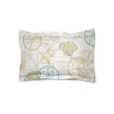Laural Home Look To The Sea Sham In Blue;beige