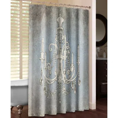 Laural Home Luxurious Lights Single Shower Curtain In Gray