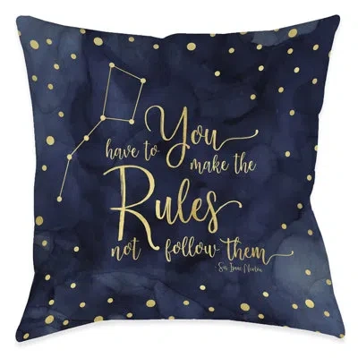 Laural Home Make The Rules Indoor Pillow In Multi