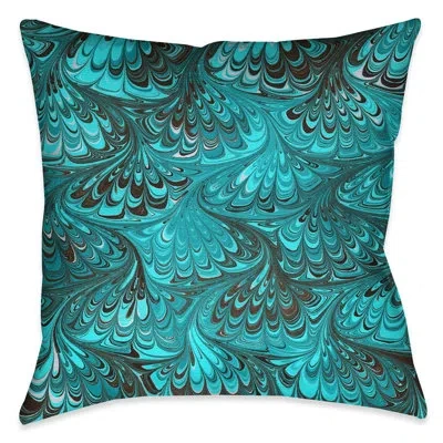 Laural Home Marble Aqua Marble Throw Pillow In Multi