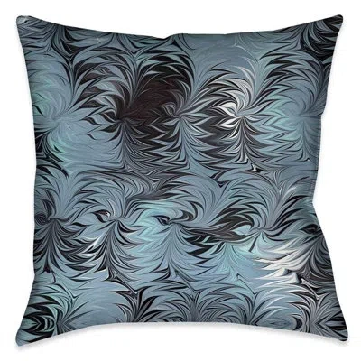 Laural Home Marble Hypnotic Blue Marble Throw Pillow In Multi