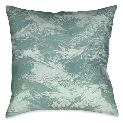Laural Home Marble Pastel Mint Marble Throw Pillow In Multi