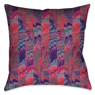 Laural Home Marble Pink And Purple Marble Throw Pillow