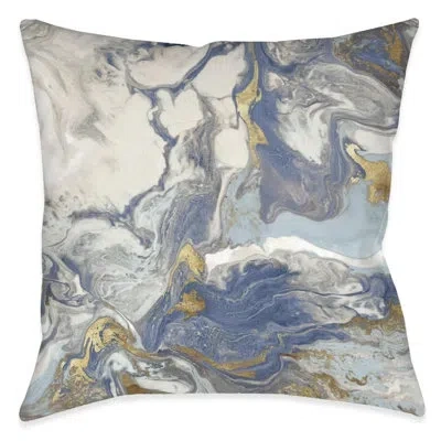 Laural Home Marbling Splash Outdoor Decorative Pillow In Multi