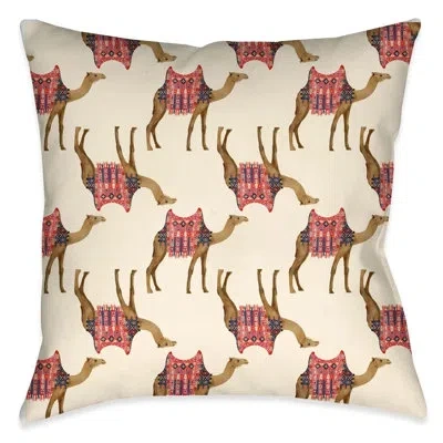 Laural Home Marrakesh Dream Polyester Throw Pillow In Red