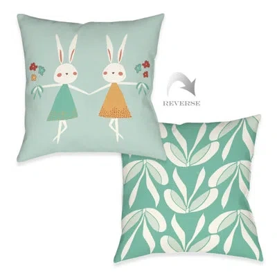 Laural Home Matilda Bunny Ballerina Bows Decorative Pillow In Multi