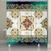 Laural Home Medallion Jewels Shower Curtain In Green