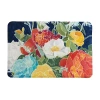 Laural Home Midnight Floral Memory Foam Bath Rug In Blue