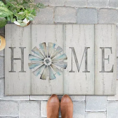Laural Home Modern Farmhouse Outdoor Door Mat In Multicolor