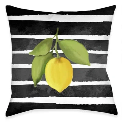 Laural Home Modern Lemons Polyester Throw Pillow In Multi