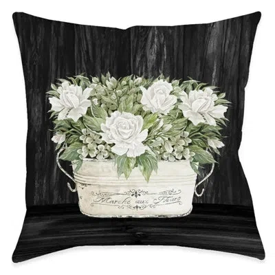 Laural Home Moody Farmhouse Roses Indoor Decorative Pillow In Multi