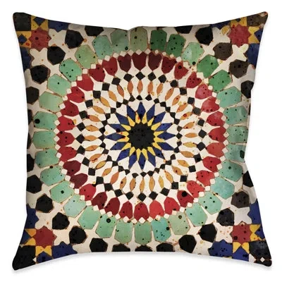 Laural Home Mosaic Tile Midnight Moutains Indoor/outdoor Throw Pillow