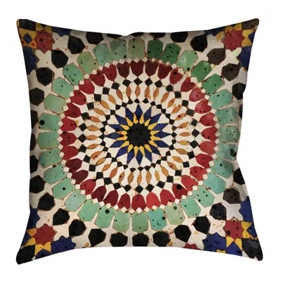 Laural Home Mosaic Tile Midnight Moutains Throw Pillow