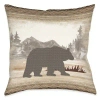 Laural Home Mountain View Polyester Throw Pillow In Brown