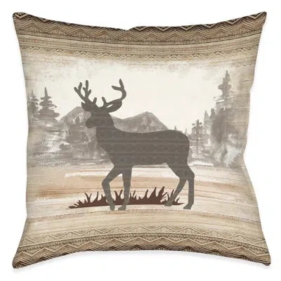 Laural Home Mountain View Polyester Throw Pillow In Brown