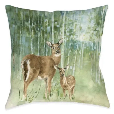 Laural Home Nature's Call Polyester Throw Pillow In Green