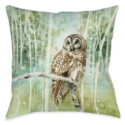 Laural Home Nature's Call Polyester Throw Pillow In Green