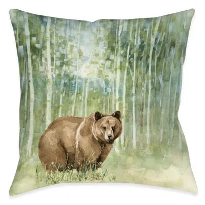 Laural Home Nature's Call Polyester Throw Pillow In Green