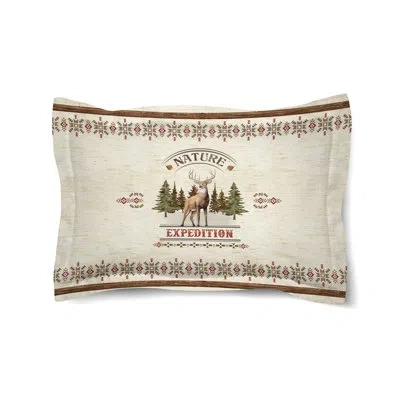 Laural Home Natures Expedition Microfiber Sham In Beige