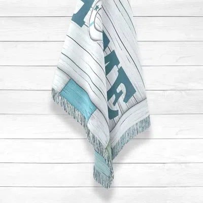 Laural Home Nautical Home Woven Throw Blanket In Blue;gray