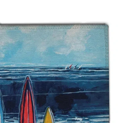 Laural Home Non-slip Surfboards Outdoor Doormat In Multicolor