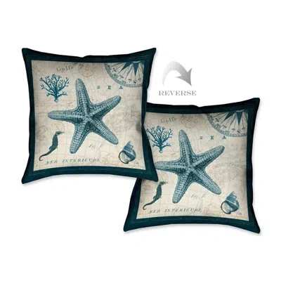 Laural Home Ocean Life V Throw Pillow In Multi