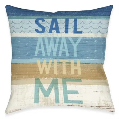 Laural Home Ocean Sail Away Indoor Decorative Pillow In Multi