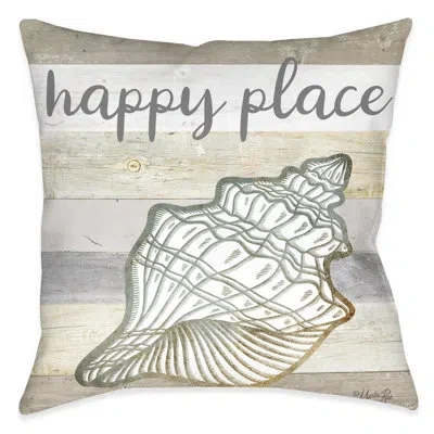 Laural Home Ocean Vibes Natural Conch Indoor Decorative Pillow In Multi