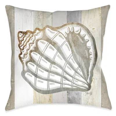 Laural Home Ocean Vibes Natural Shell Indoor Decorative Pillow In Multi