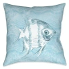 Laural Home Ocean Wave Polyester Throw Pillow In Blue