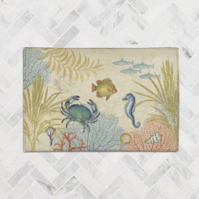 Laural Home Oceana Oceana Chenille Rug In Blue,beige