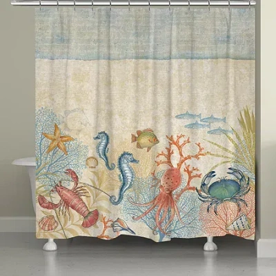 Laural Home Oceana Shower Curtain In Blue