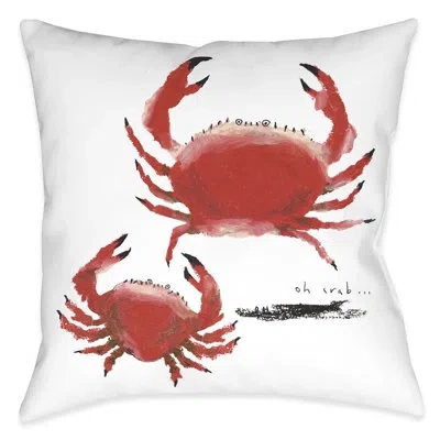 Laural Home Oh Crab Indoor Pillow In Multi