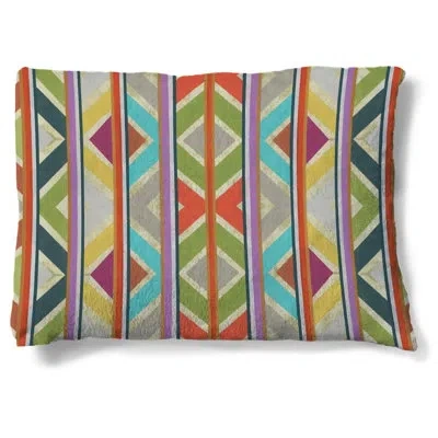 Laural Home Old Chevron Dog Bed In Multi-colored
