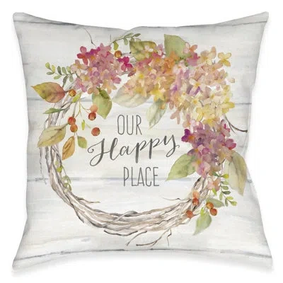 Laural Home Our Happy Place Floral Throw Pillow In Multi
