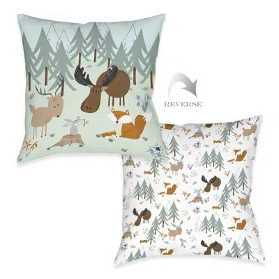 Laural Home Outdoor Critters Woods Decorative Pillow In Multi