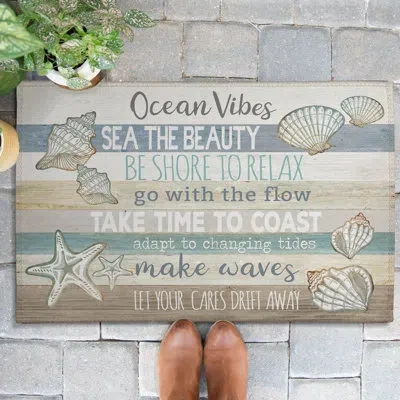 Laural Home Outdoor Doormat In Multicolor