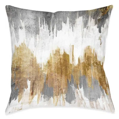 Laural Home Painted Abstract Stripes Indoor Decorative Pillow In Multi