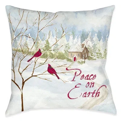 Laural Home Peace On Earth Indoor Pillow In Multi