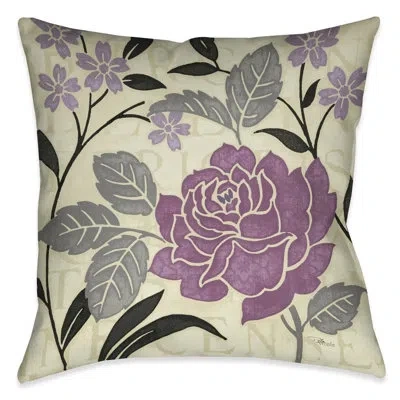 Laural Home Perfect Petals Ii Lavender Indoor Decorative Pillow In Multicolor;multicolor
