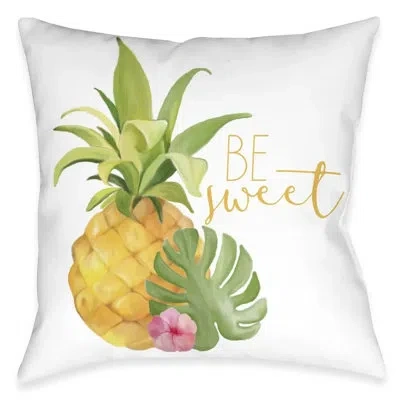 Laural Home Pineapple Home Sweet Home Indoor Decorative Pillow In Multi