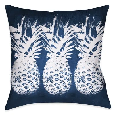 Laural Home Pineapples Outdoor Throw Pillow