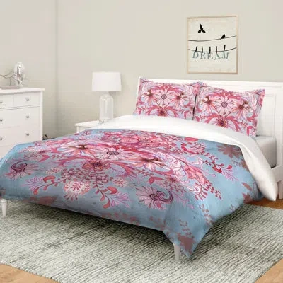Laural Home Pink Kaleidoscope Comforter In Blue;pink