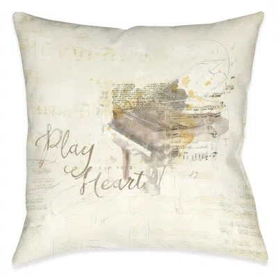 Laural Home Play From Your Heart Pillow Pfyh In Multi