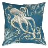 Laural Home Playa Shells Polyester Throw Pillow In Blue
